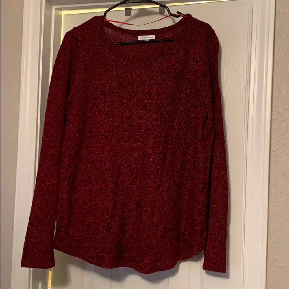 Red and black sweater